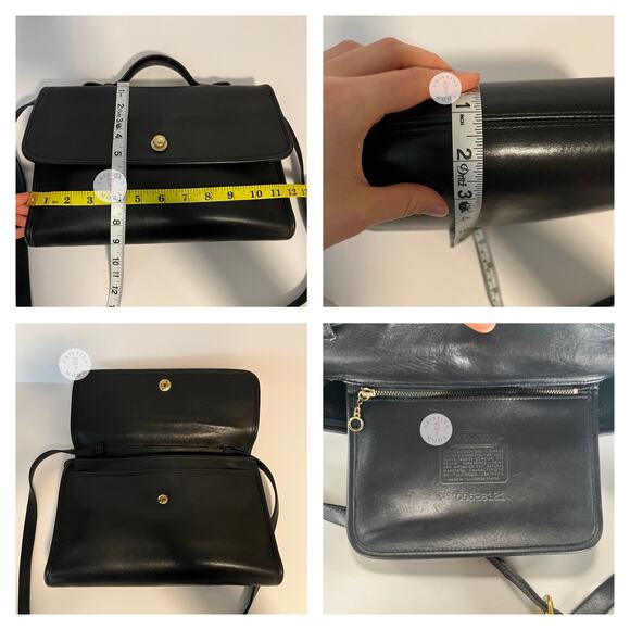 Vintage Coach Avenue Bag 9886 Black USA 1990s - Picture 9 of 10